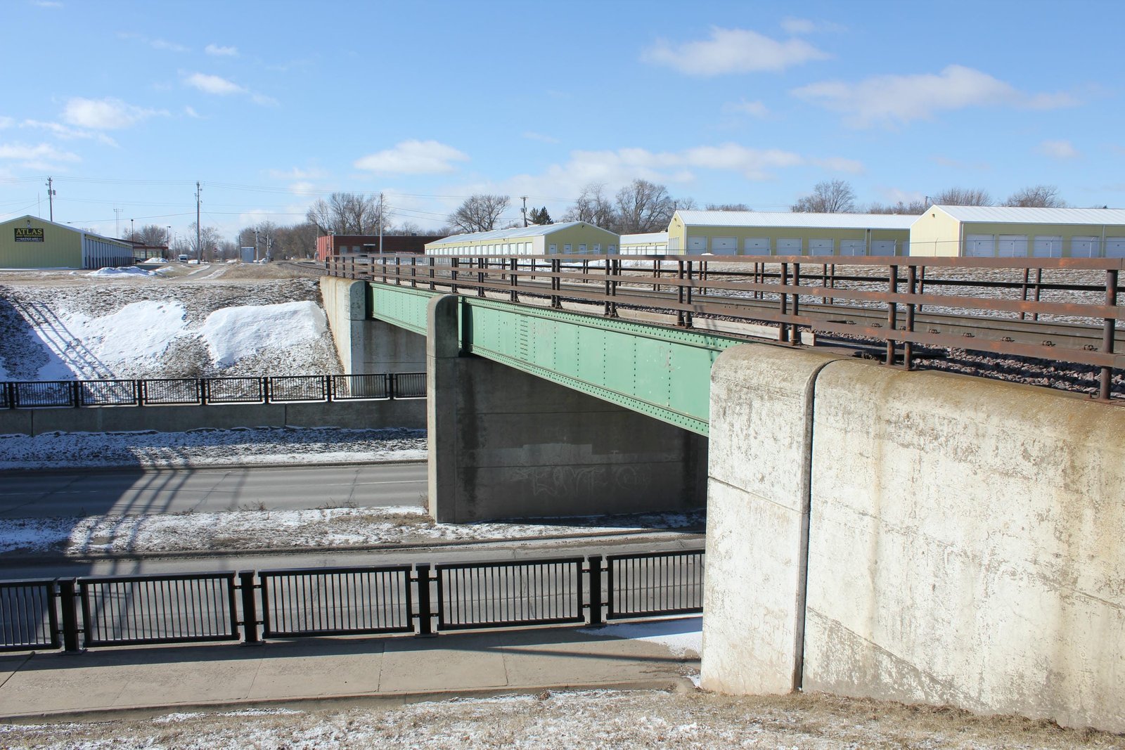 Looking south